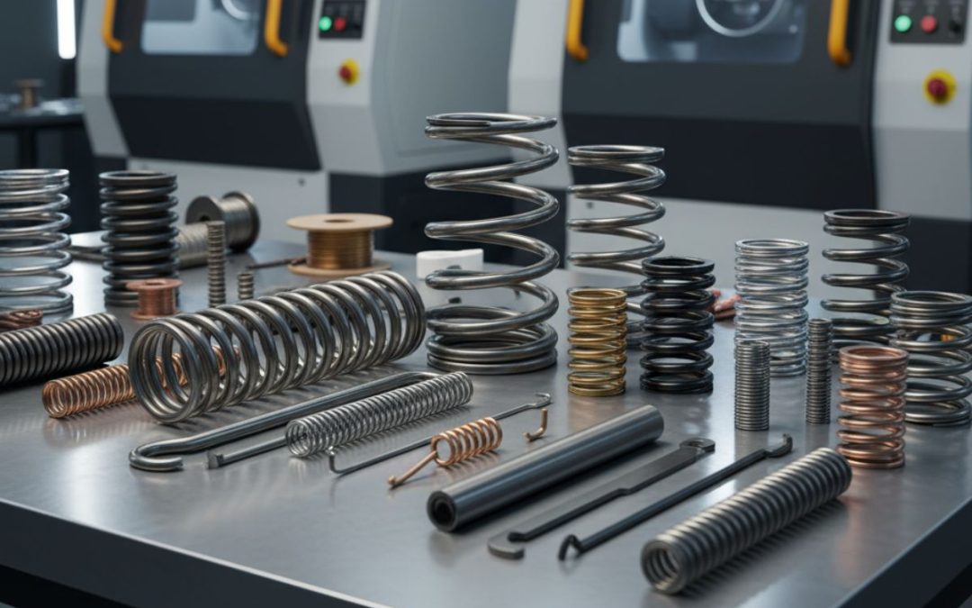 resortes personalizados de diferentes tipos fabricados con maquinaria CNC